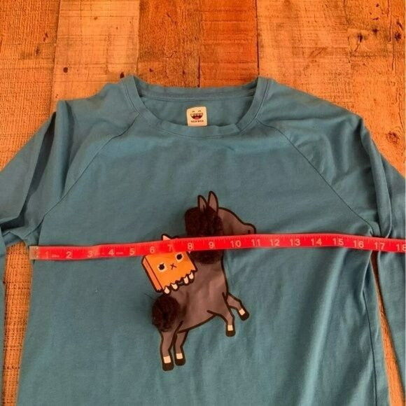 Toca Boca marine blue long sleeve shirt with horse graphic big kid 14/16 XL - Picture 2 of 9